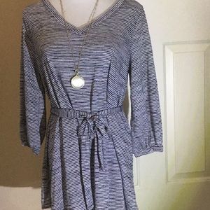 Isabel Maternity navy white stripe tunic m…